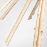 Jules 25x25 Blonde Wood and Black Metal Six Bulb Chandelier Light by Mercana at Eve Furniture