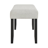 Jules Black and Light Gray Bench by Crown Mark at Eve Furniture