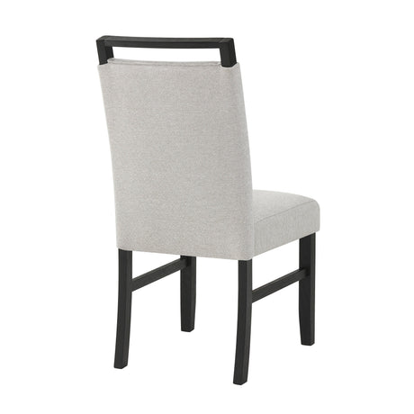 Jules Black and Light Gray Faux Marble Dining Set by Crown Mark at Eve Furniture