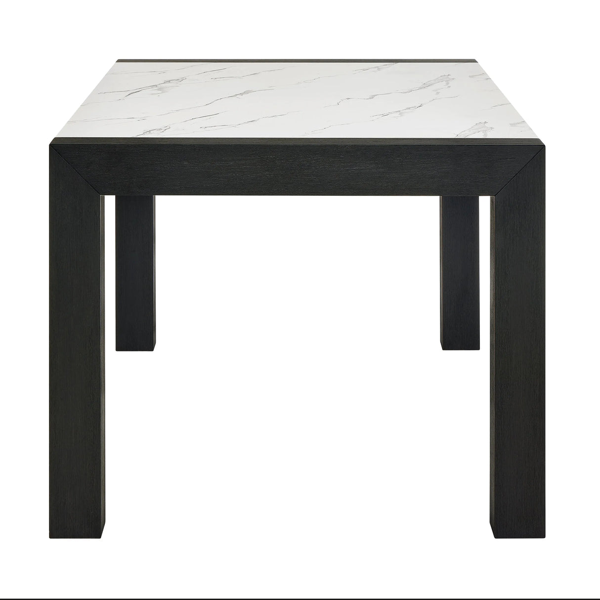 Jules Black and Light Gray Faux Marble Dining Table by Crown Mark at Eve Furniture