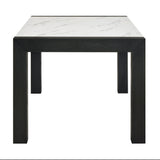 Jules Black and Light Gray Faux Marble Dining Table by Crown Mark at Eve Furniture