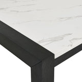 Jules Black and Light Gray Faux Marble Dining Table by Crown Mark at Eve Furniture