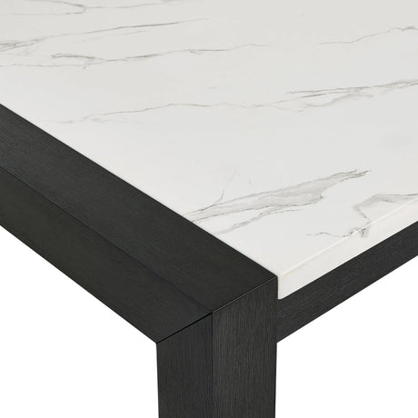 Jules Black and Light Gray Faux Marble Dining Table by Crown Mark at Eve Furniture
