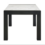Jules Black and Light Gray Faux Marble Dining Set by Crown Mark at Eve Furniture