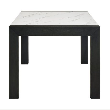 Jules Black and Light Gray Faux Marble Dining Set by Crown Mark at Eve Furniture