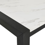 Jules Black and Light Gray Faux Marble Dining Set by Crown Mark at Eve Furniture