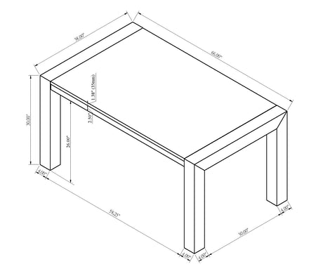 Jules Black and Light Gray Faux Marble Dining Table by Crown Mark at Eve Furniture