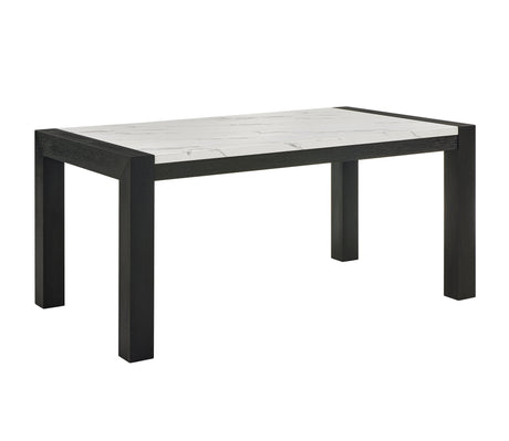 Jules Black and Light Gray Faux Marble Dining Table by Crown Mark at Eve Furniture