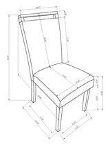 Jules Black/Light Gray Side Chair (Set of 2) by Crown Mark at Eve Furniture