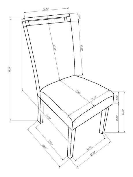Jules Black/Light Gray Side Chair (Set of 2) by Crown Mark at Eve Furniture