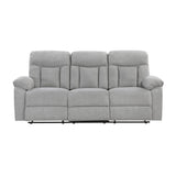 Jules Gray 2-Piece Double Reclining Set by Homelegance at Eve Furniture