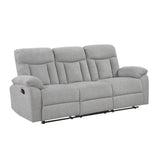 Jules Gray 2-Piece Double Reclining Set by Homelegance at Eve Furniture