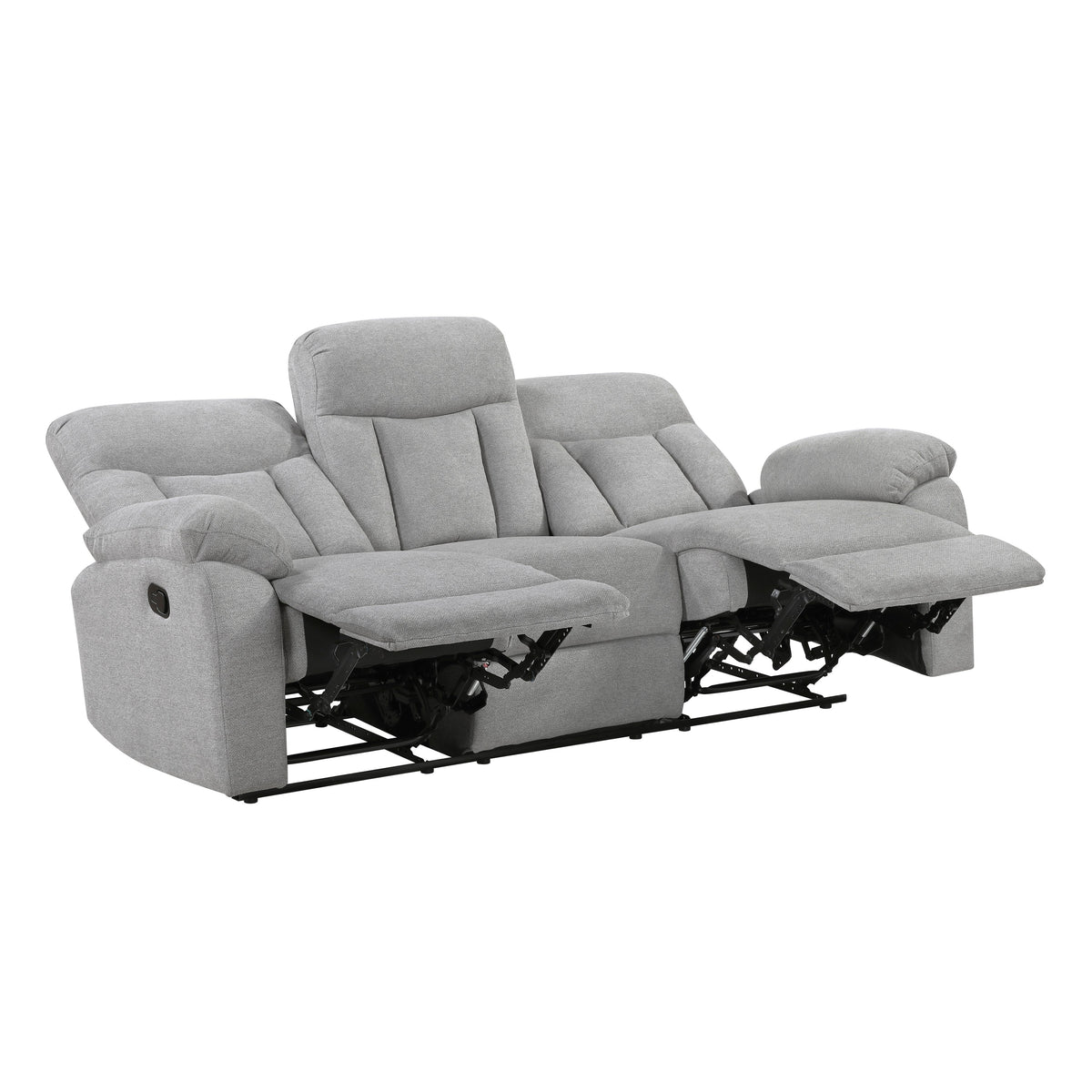 Jules Gray 2-Piece Double Reclining Set by Homelegance at Eve Furniture
