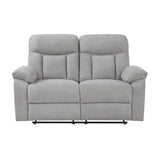 Jules Gray 2-Piece Double Reclining Set by Homelegance at Eve Furniture