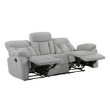 Jules Gray Double Reclining Living Room Set by Homelegance at Eve Furniture