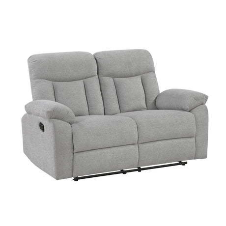 Jules Gray Double Reclining Love Seat by Homelegance at Eve Furniture