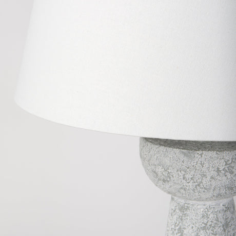 Julia 16.0L x 16.0W x 27.0H Gray Antique Painted Cement Table Lamp by Mercana at Eve Furniture