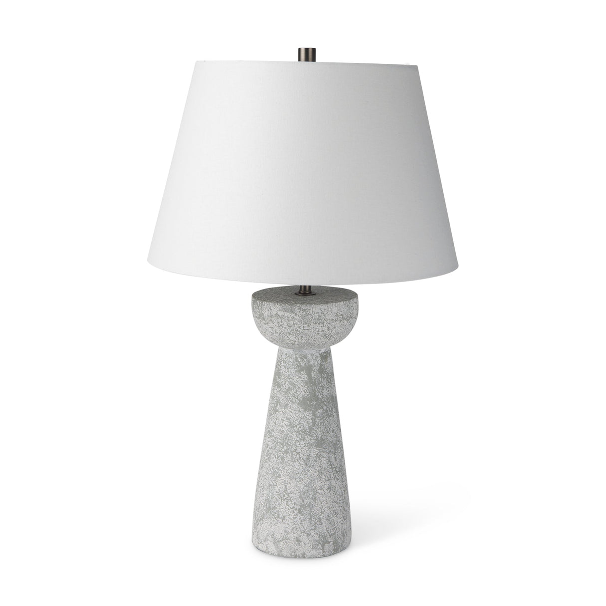 Julia 16.0L x 16.0W x 27.0H Gray Antique Painted Cement Table Lamp by Mercana at Eve Furniture