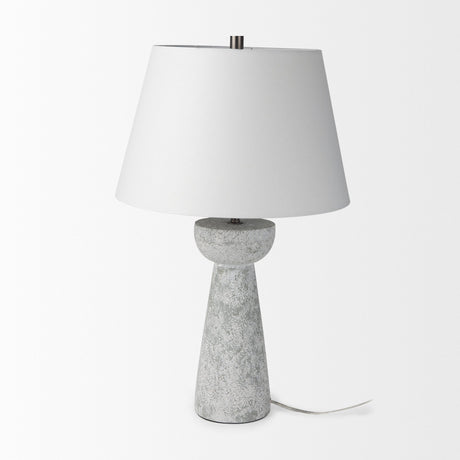 Julia Gray Antique Painted Cement Table Lamp by Mercana at Eve Furniture