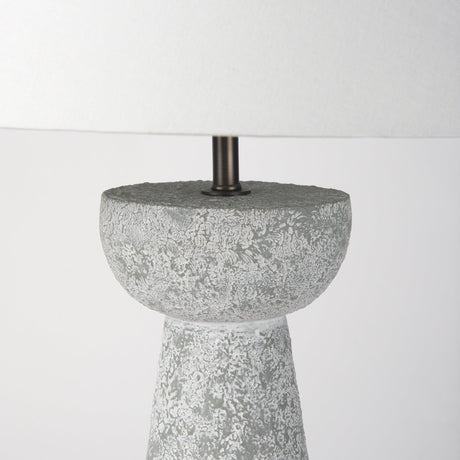 Julia Gray Antique Painted Cement Table Lamp by Mercana at Eve Furniture