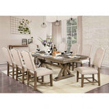 Julia Light Oak/Beige 7-Piece Dining Room Set