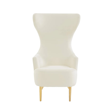 Julia Velvet Channel Tufted Wingback Chair by Inspire Me! Home Decor by TOV Furniture at Eve Furniture