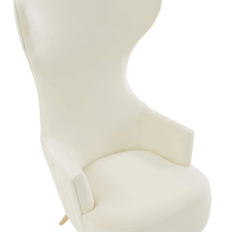 Julia Velvet Channel Tufted Wingback Chair by Inspire Me! Home Decor by TOV Furniture at Eve Furniture
