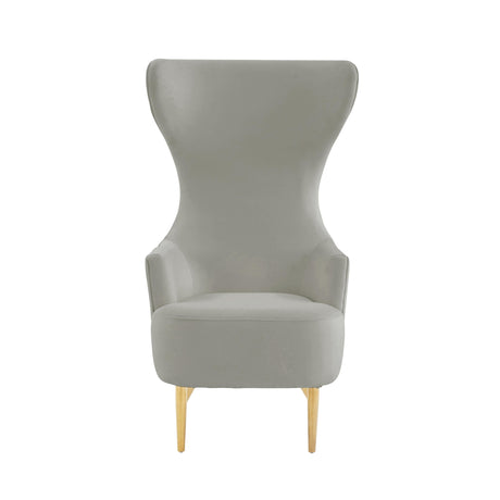 Julia Velvet Channel Tufted Wingback Chair by Inspire Me! Home Decor by TOV Furniture at Eve Furniture