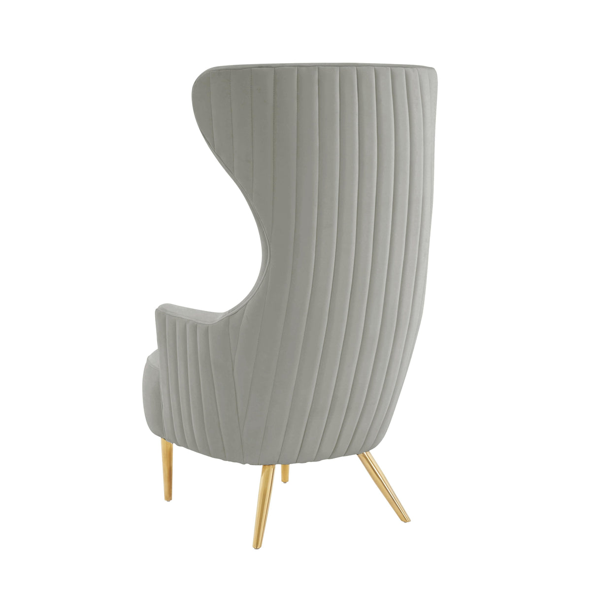 Julia Velvet Channel Tufted Wingback Chair by Inspire Me! Home Decor by TOV Furniture at Eve Furniture