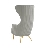 Julia Velvet Channel Tufted Wingback Chair by Inspire Me! Home Decor by TOV Furniture at Eve Furniture