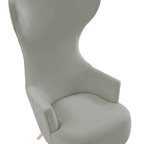 Julia Velvet Channel Tufted Wingback Chair by Inspire Me! Home Decor by TOV Furniture at Eve Furniture