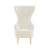 Julia Velvet Channel Tufted Wingback Chair by Inspire Me! Home Decor by TOV Furniture at Eve Furniture