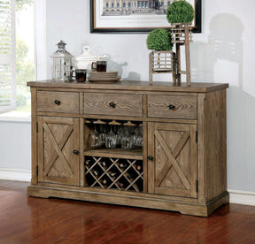 Julia Light Oak Server by Furniture of America at Eve Furniture