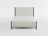 Julian Beige/Caramel Oak California King Upholstered Platform Bed by Homelegance at Eve Furniture