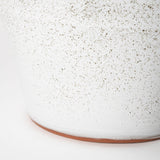 Julian Large Glossy White Ceramic Spoked Vase by Mercana at Eve Furniture