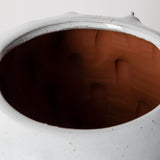 Julian Small Glossy White Ceramic Spoked Vase by Mercana at Eve Furniture