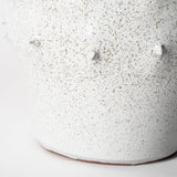 Julian Small Glossy White Ceramic Spoked Vase by Mercana at Eve Furniture
