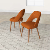 Juliana Mid Century Modern Upholstered Dining Chair (Set of 2) Polyester / Grey