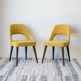 Juliana Mid Century Modern Upholstered Dining Chair (Set of 2) Polyester / Yellow