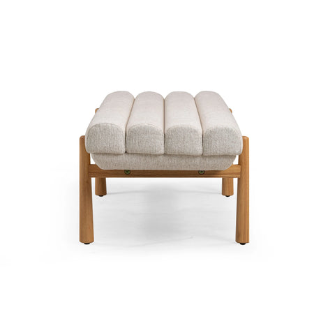 Julianna 56" Textured Fabric Bench by TOV Furniture at Eve Furniture