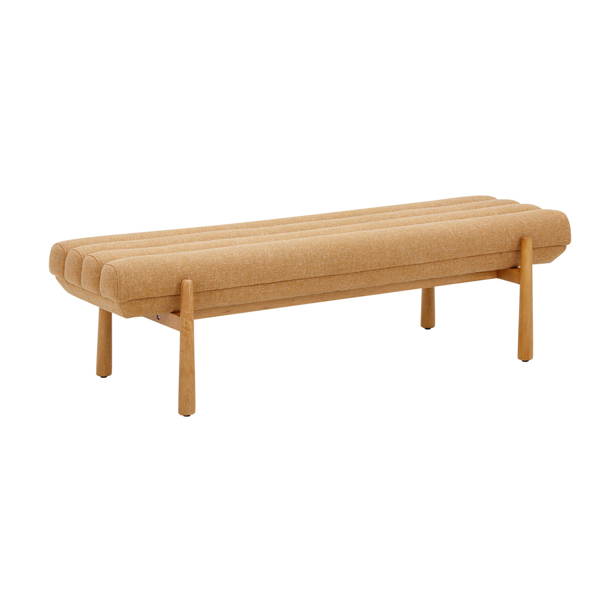 Julianna 56" Textured Fabric Bench by TOV Furniture at Eve Furniture