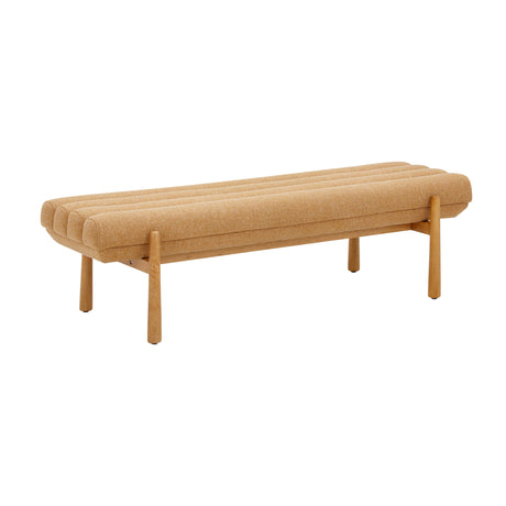 Julianna 56" Textured Fabric Bench by TOV Furniture at Eve Furniture