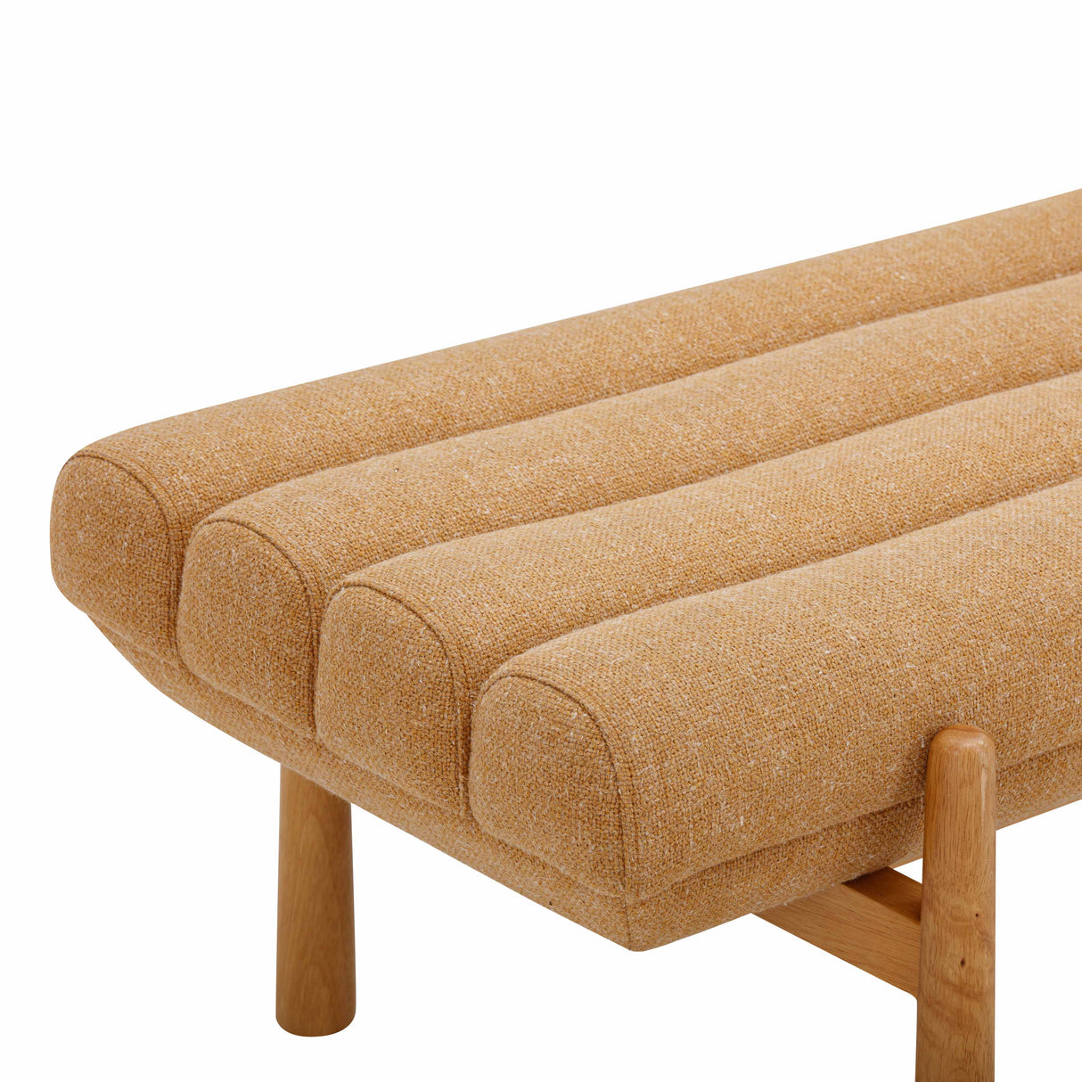 Julianna 56" Textured Fabric Bench by TOV Furniture at Eve Furniture