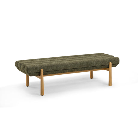Julianna 56" Textured Fabric Bench by TOV Furniture at Eve Furniture