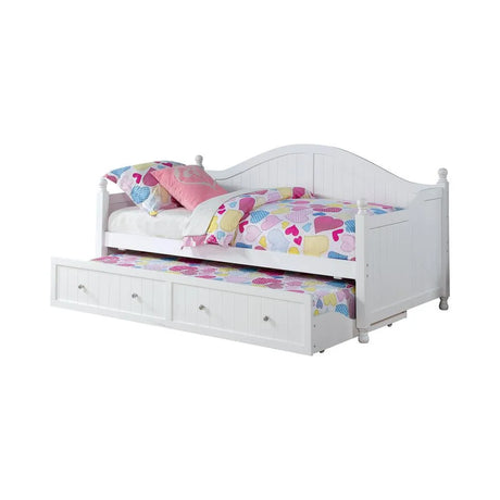 Julie Ann White Twin Daybed with Trundle by Coaster at Eve Furniture