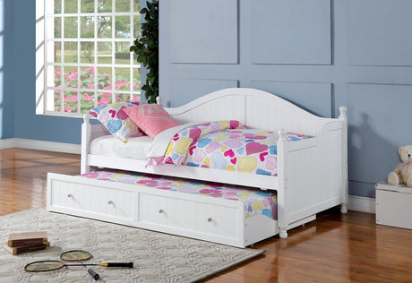 Julie Ann White Twin Daybed with Trundle by Coaster at Eve Furniture