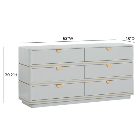 Julieta 6 Drawer Dresser by TOV Furniture at Eve Furniture