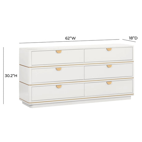 Julieta 6 Drawer Dresser by TOV Furniture at Eve Furniture