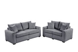 Julio Charcoal Sofa and Loveseat by Happy Homes at Eve Furniture