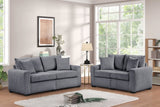 Julio Charcoal Sofa and Loveseat by Happy Homes at Eve Furniture